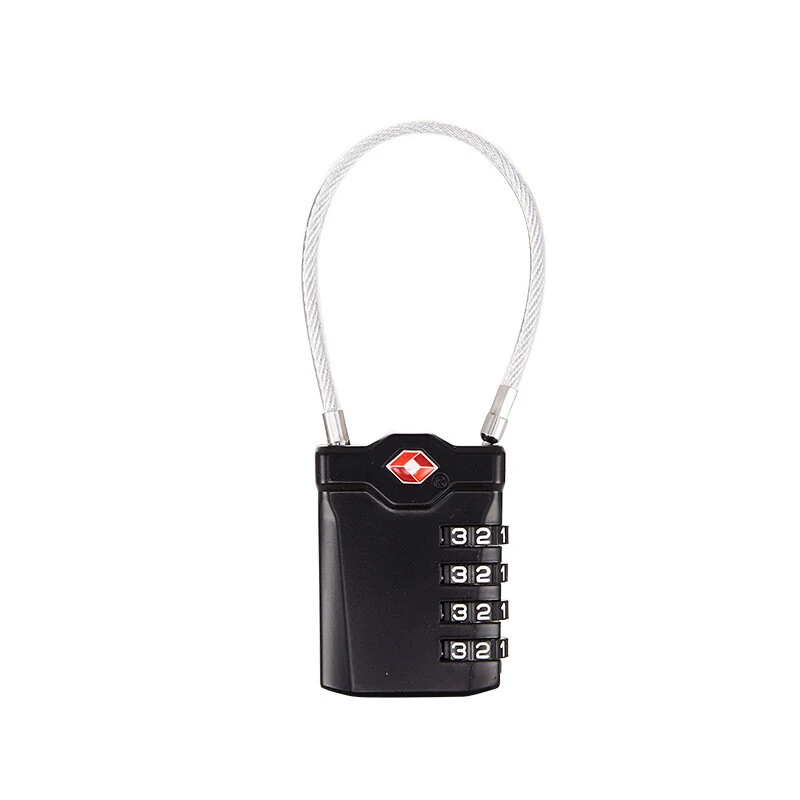 TSA Approved Padlock - Small Black Luggage Lock for Travel Bags & Phone Security - Image 3
