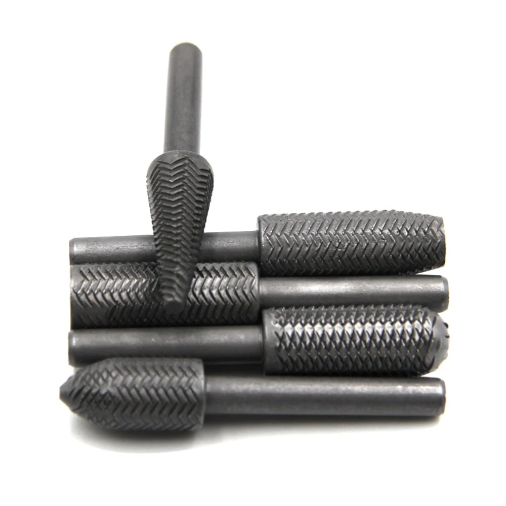 5pcs 6mm Shank Carbide Burr Set - Rotary Rasp & Cutter for Wood & Metal - Image 3