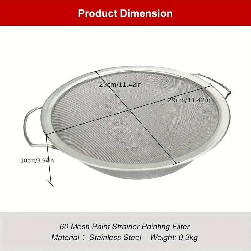 Stainless Steel 60 Mesh Paint Strainer - Fits 5 Gallon Bucket - Reusable & Easy Clean - Image 5