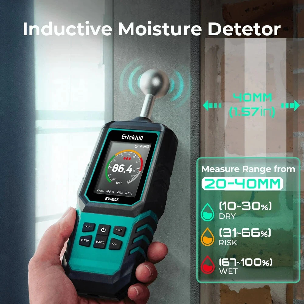 ERICKHILL EWM05 Wood Moisture Meter | Accurate Digital Reader for Woodworking - Image 4