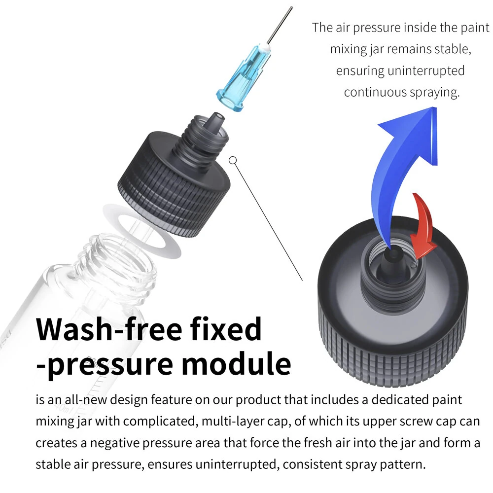DSPIAE PT-AB Wash-Free Airbrush | Lightweight Corrosion-Resistant Tool for Model Painting - Image 4