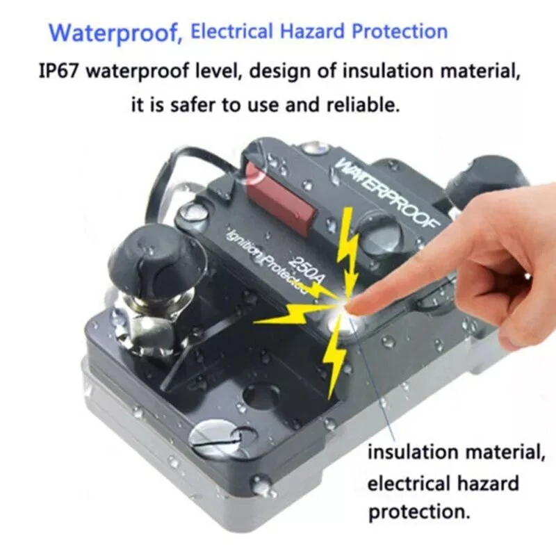 DC 48V 50A Circuit Breaker - Waterproof Reset Fuse for Car Boat Auto 12V-48V - Image 4