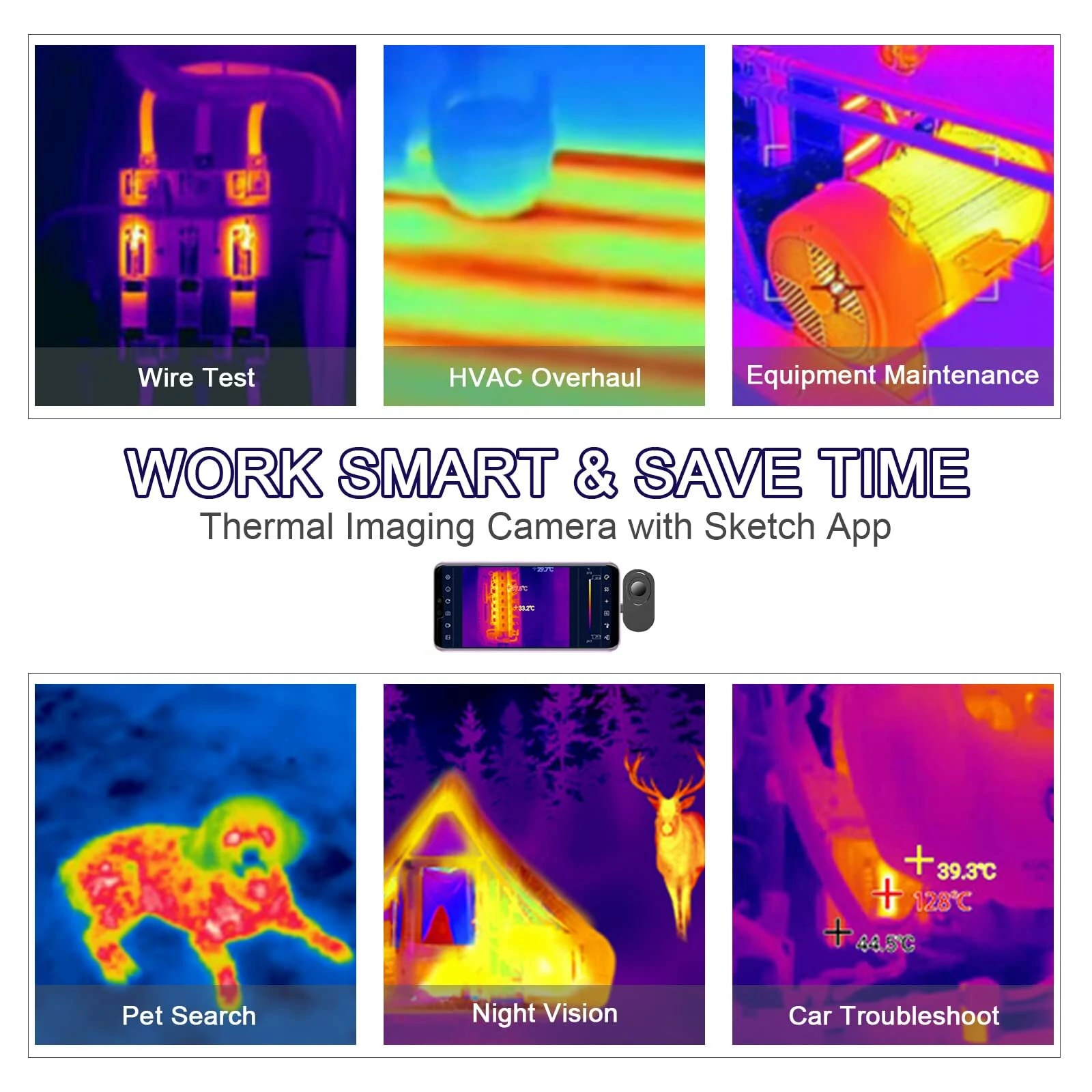NOYAFA NF-586S Thermal Camera for Smartphones - 256x192 IR Resolution | Home & Building Inspection - Image 4