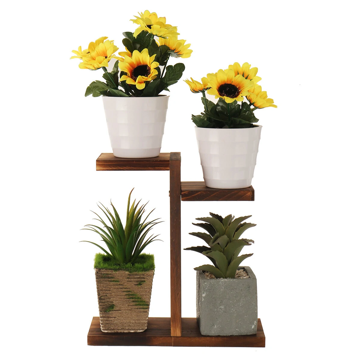 Fashion Multi-Tier Wooden Plant Stand - Indoor Outdoor Flower Display Rack - Image 5