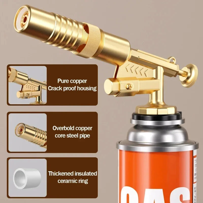 High-Temperature Flame Nozzle 1300°C - Portable Welding Gas Torch with Electronic Ignition - Image 3
