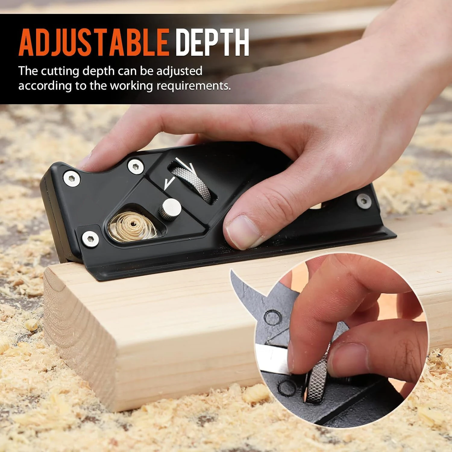 Chamfer Plane | Adjustable Depth High Carbon Steel | Portable Hand Planer - Image 2