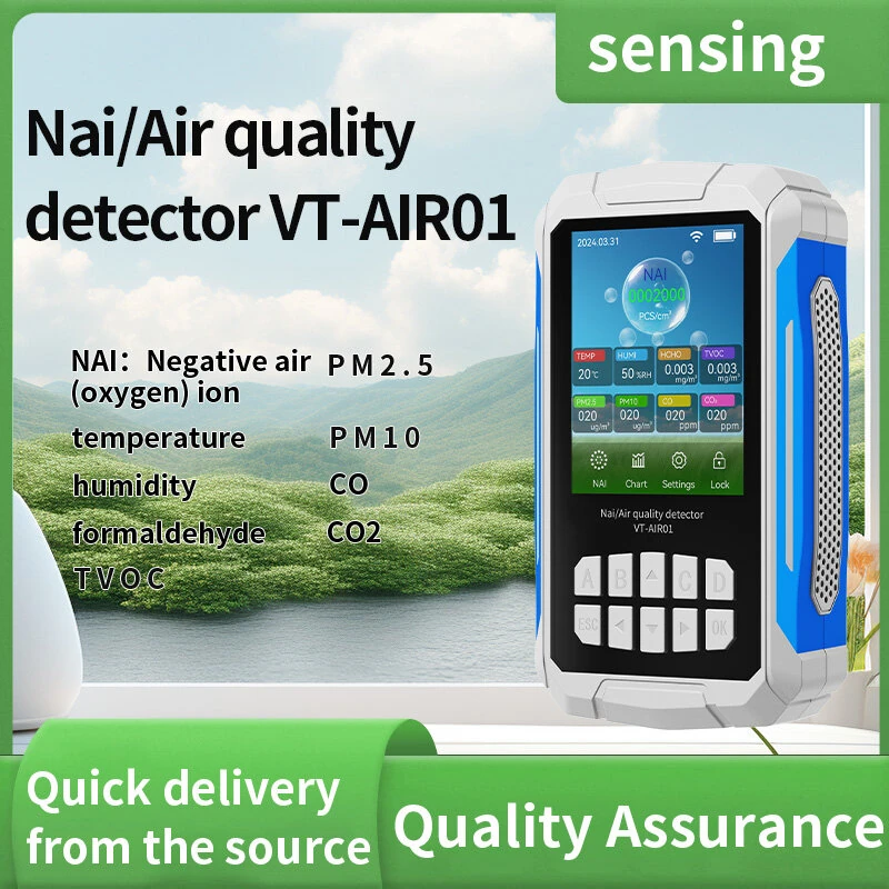 VT-AIR01 Air Quality Monitor - CO2 PM2.5 HCHO TVOC Real-Time Display | WIFI 2.8 Screen - Image 2