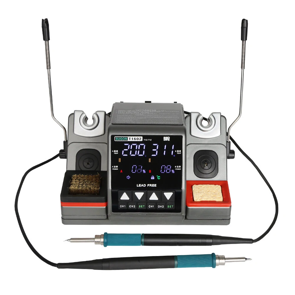 SUGON T1602 Soldering Station - Dual Rework Station for Phone PCB & SMD Repair - Image 2