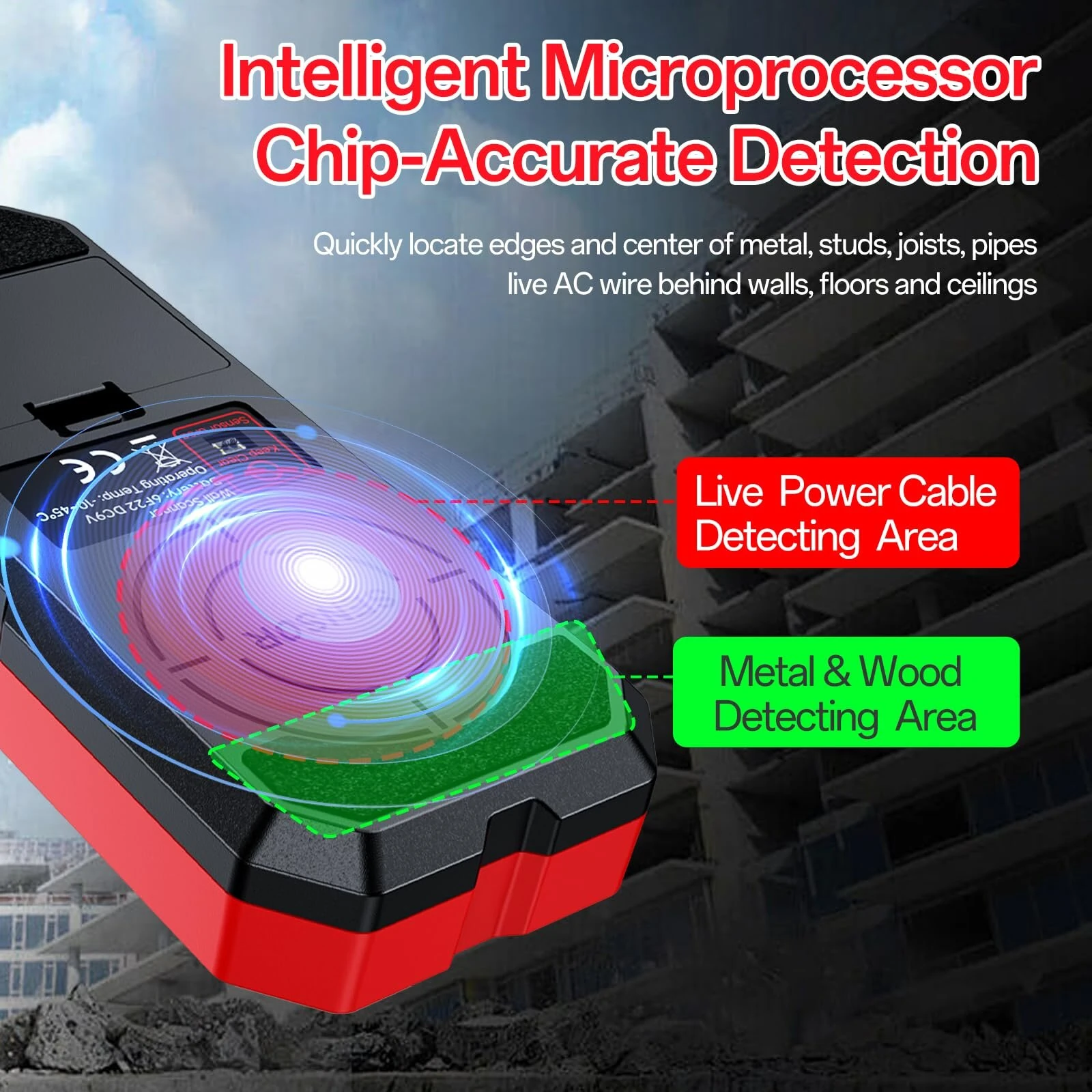 NOYAFA NF-5101 Stud Finder | 5-in-1 Wall Scanner Detects Metal Wood & Live Wires - Image 5