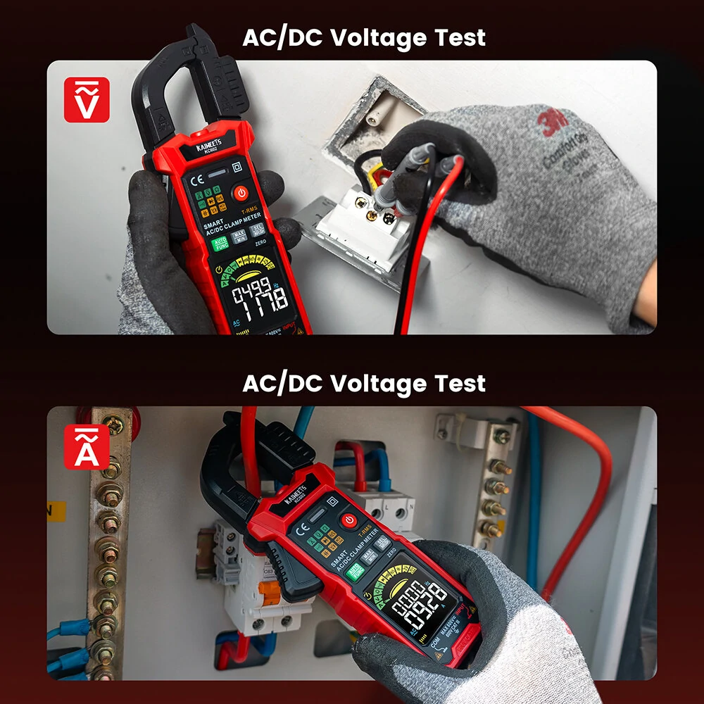 KAIWEETS 602 Digital Clamp Meter - 600A AC/DC - HD Color Screen & Intelligent Mode - Image 4