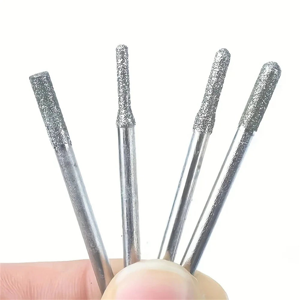30PCS Diamond Burr Bits Set - 3mm Shank for Metal Wood Carving & Engraving - Image 5