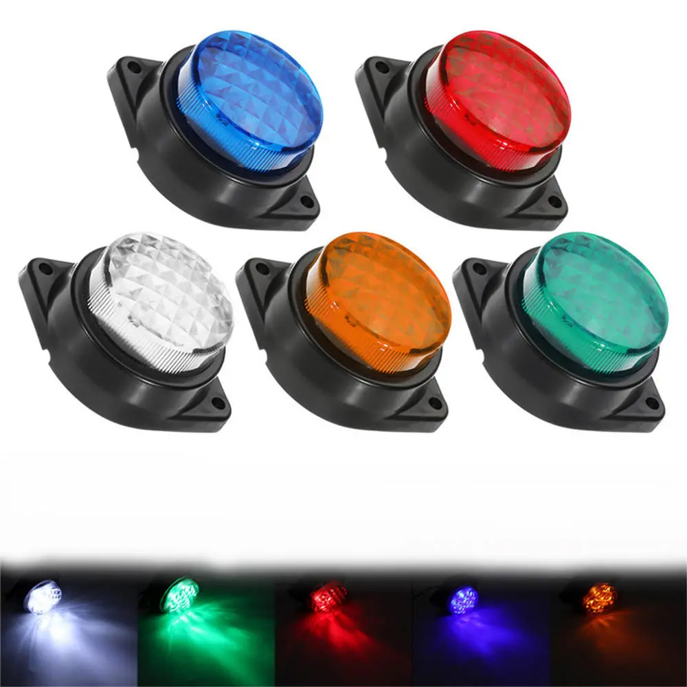 LED Clearance Marker Lamp - Round Outer Display Width Light for Front Rear Side - Image 4