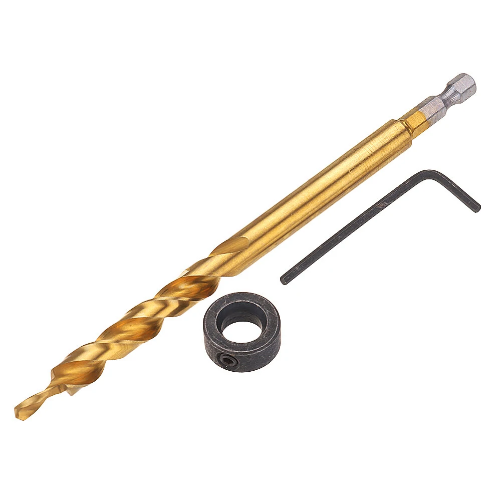 Drillpro 9.5mm Step Drill Bit | 3/8 Inch Hex Shank for Pocket Hole Jig & Wood - Image 5