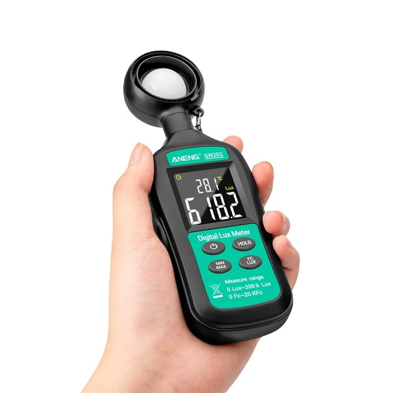 ANENG GN201 Digital Lux Meter - 200K Lux Range | UV & Light Meter | Handheld Photometer - Image 2