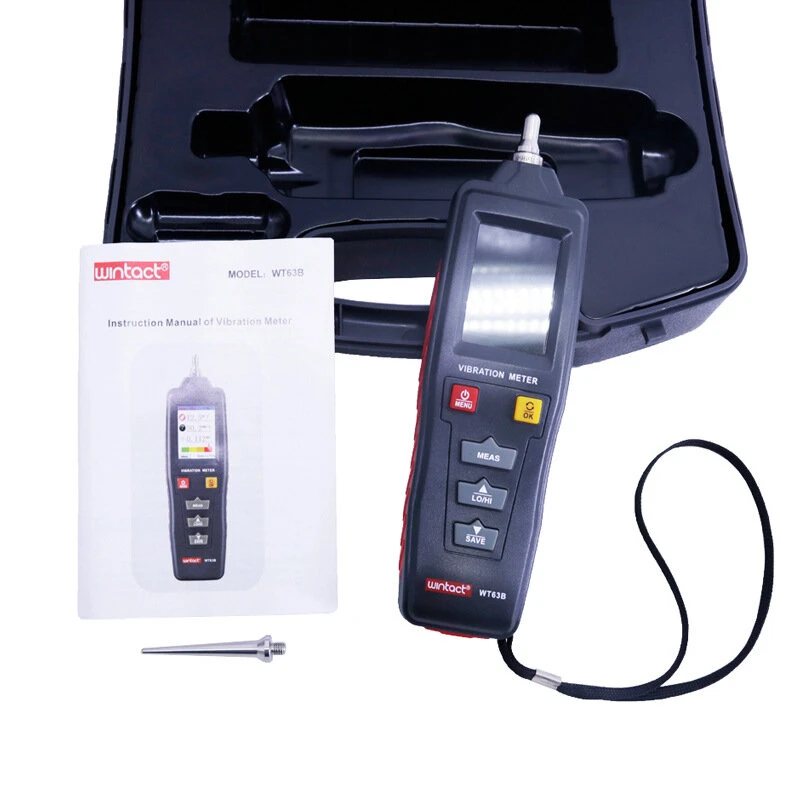 WT63B Digital Vibration Analyzer | Color LCD Meter for Speed & Acceleration - Image 2