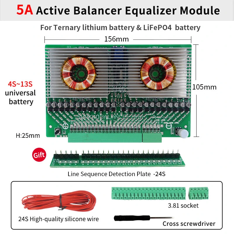 SUNKKO 5A Active Equalizer - Lithium Battery Balancer for 13S/24S - High Current Repair Board - Image 4
