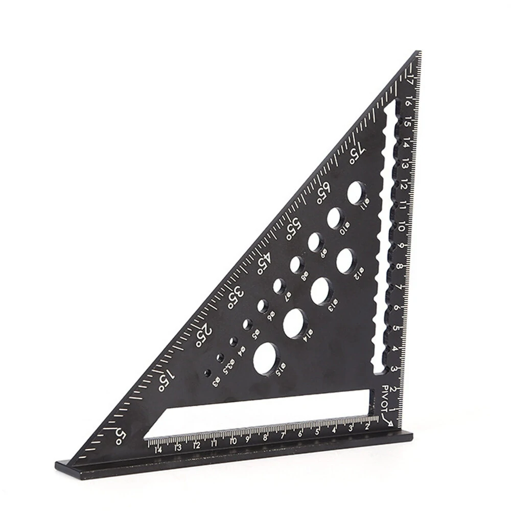 Aluminum Alloy Triangle Ruler - 45/90 Degree Angle Square for Woodworking | High Precision - Image 2