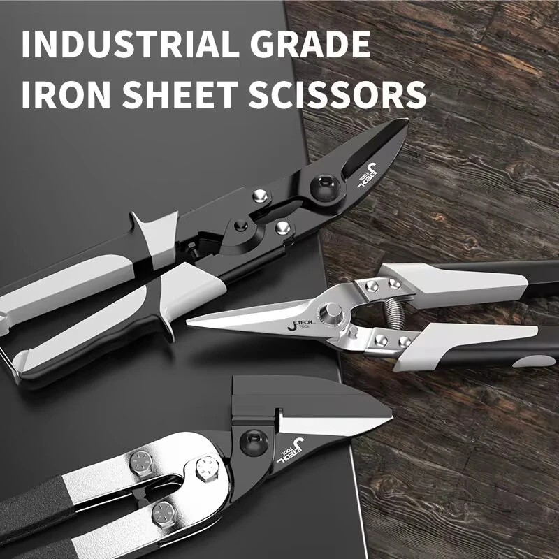 Aviation Snips - Chrome Vanadium Steel - Bent & Straight Head - 250mm Cutter - Image 5