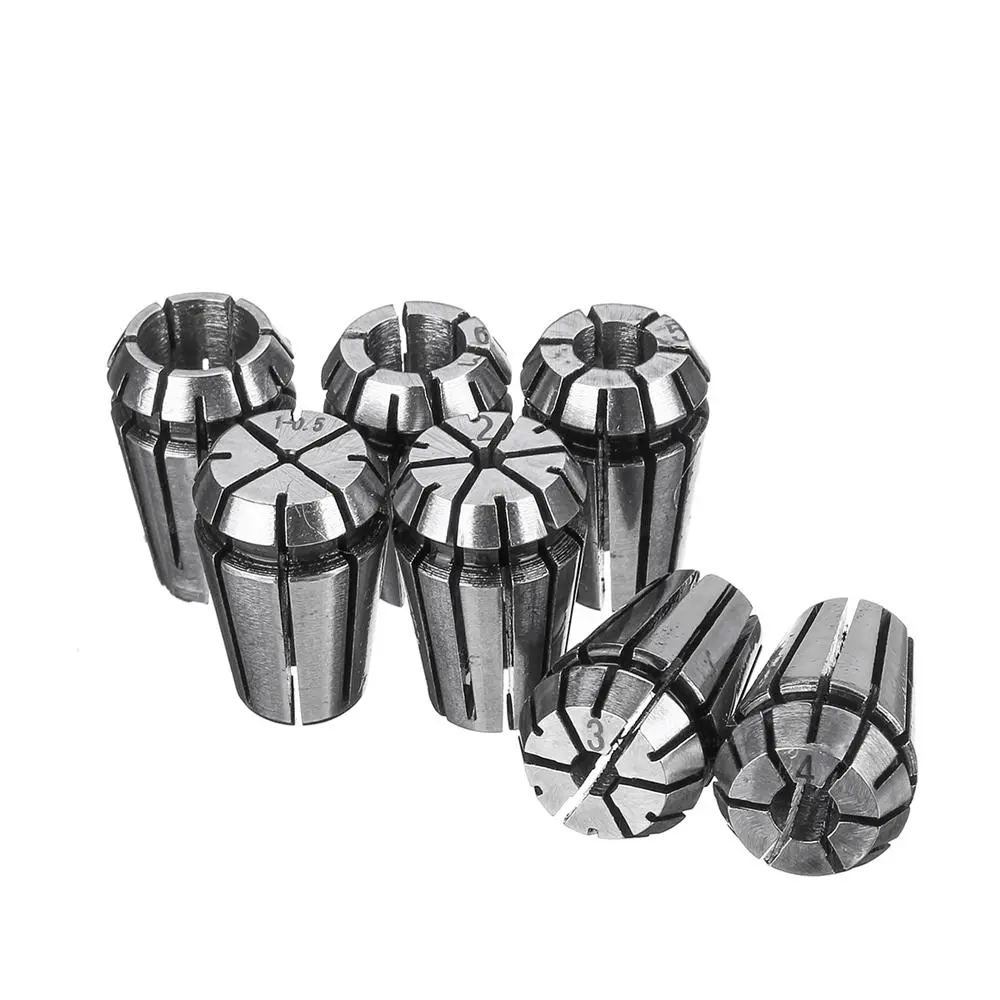 ER11 Spring Collet Set - 7pcs 1-7mm for CNC Milling & Lathe | Precision Chuck - Image 2