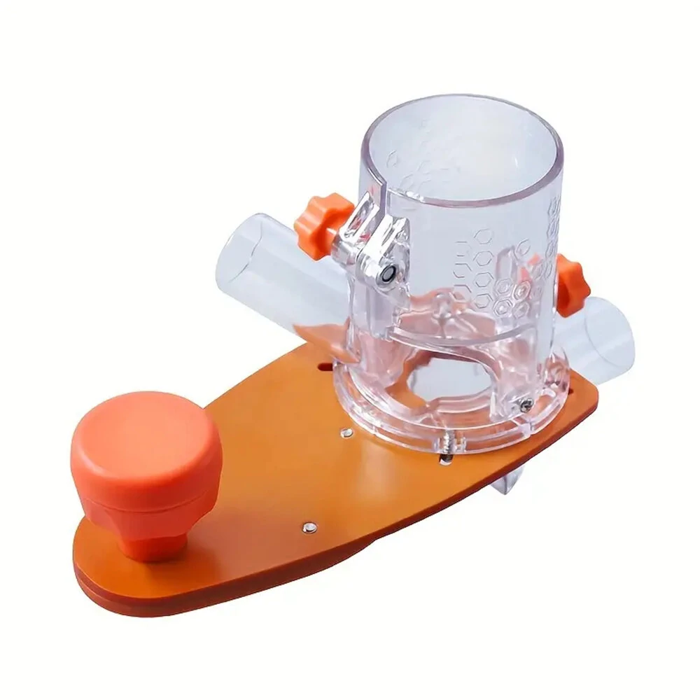 Dust-Free Router Trimmer Base | Circle Cutting Jig for 64-65mm Trimmers | Adjustable Depth Woodworking - Image 3