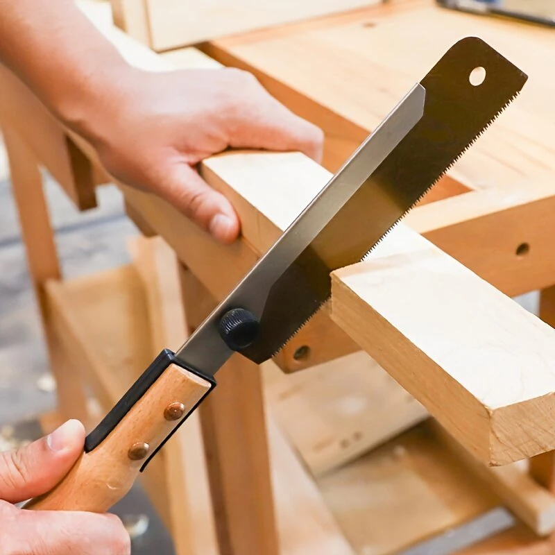 RUITOOL 7-Inch Hand Saw | SK5 Steel Blade & Wood Handle | Dual-Sided Fine & Coarse Teeth - Image 3