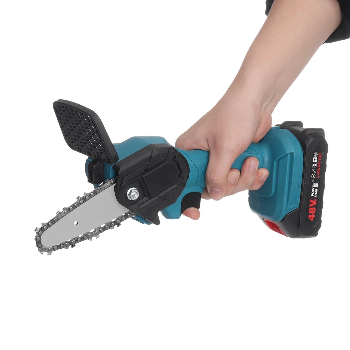 4-Inch 800W Electric Chain Saw | 48V Portable Wood Cutter w/ Battery Option - EU Plug - Image 2
