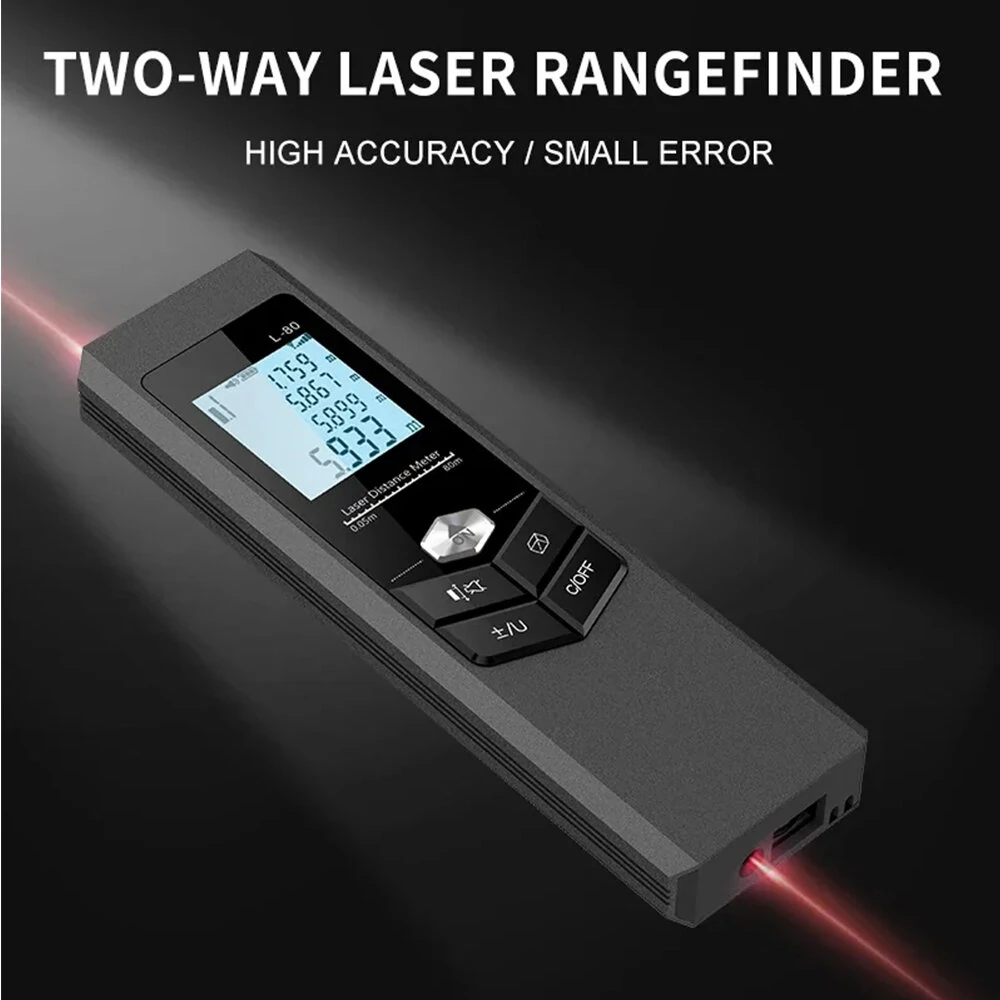 Mileseey 120M Laser Rangefinder | USB Rechargeable & High Accuracy | Portable Distance Meter for Construction & Home Use - Image 4