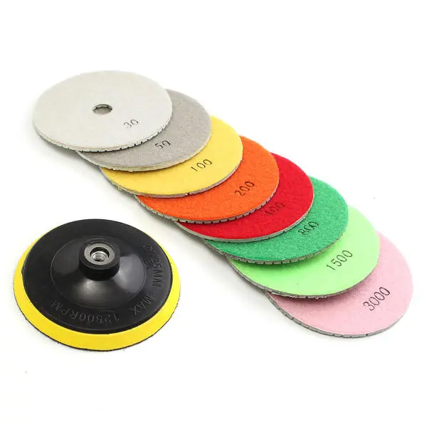 4 Inch Diamond Polishing Pads 8pcs 30-3000 Grit for Granite Marble Concrete - Image 4