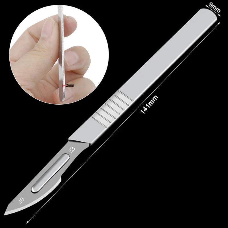 10Pcs Carving Surgical Blades with Handle - DIY PCB Repair & Craft Cutting Tool - Image 5