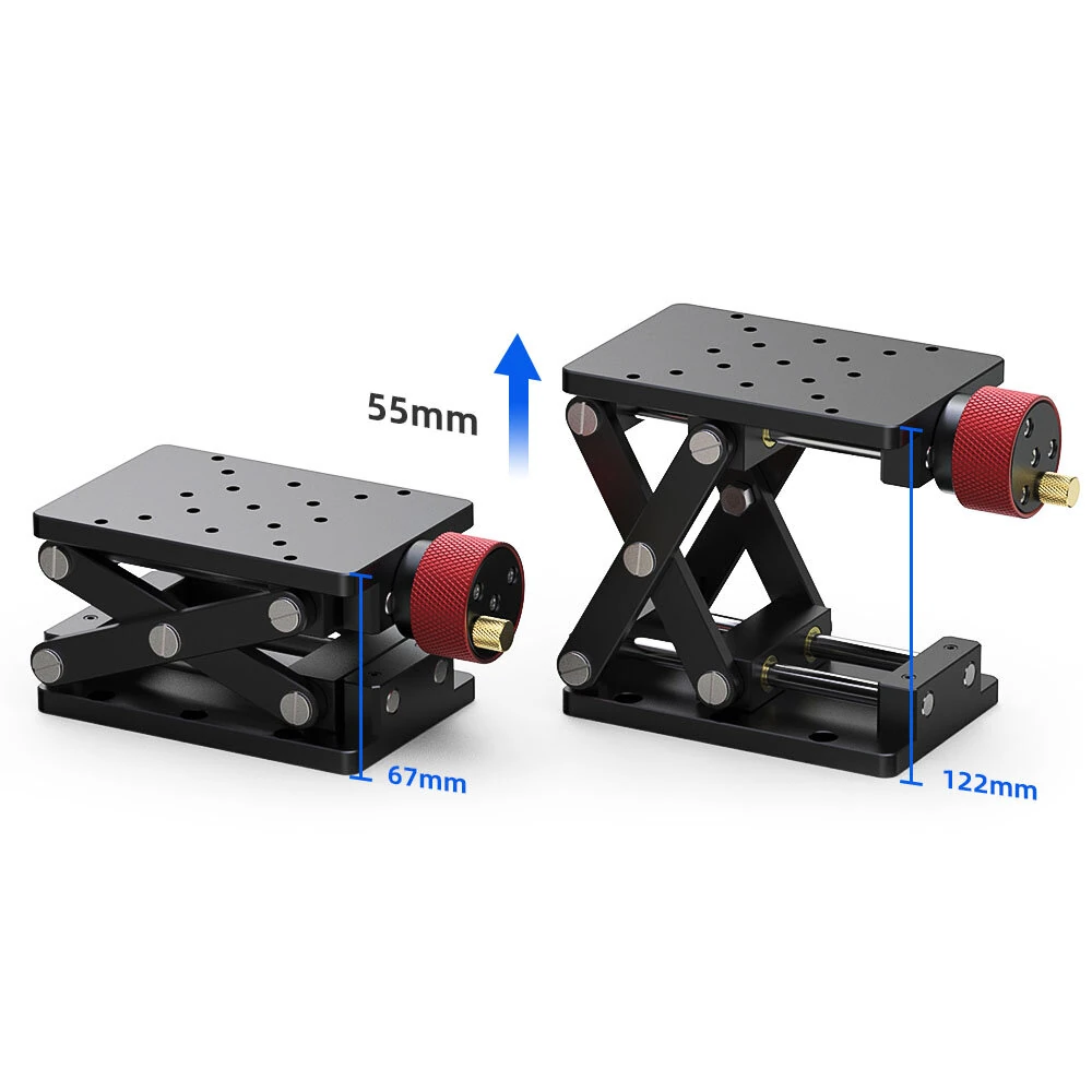 GANWEI Z-Axis Manual Lift Platform | 55-122mm Linear Stage | Lab Jack Elevator Table - Image 3