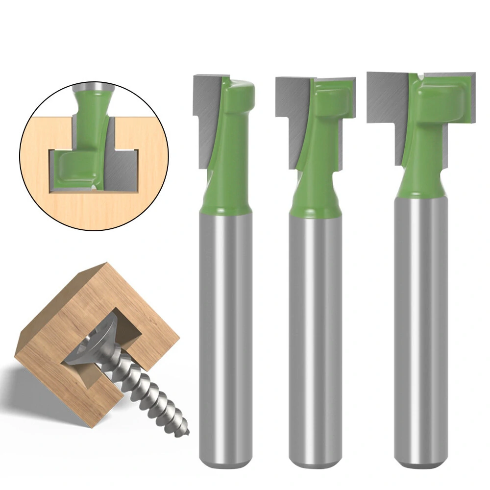 6mm 1/4 Shank T-Track Router Bit | T-Slot & Keyhole Cutter | 5/16 3/8 1/2 Lengths - Image 2