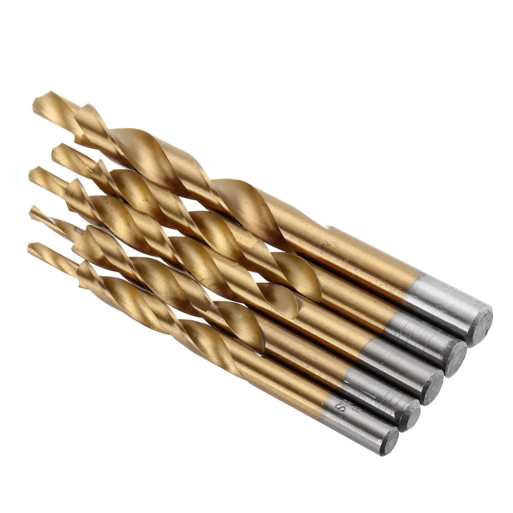Drillpro 5Pcs Titanium Step Drill Bits | For Pocket Hole Jig & Woodworking - Image 3