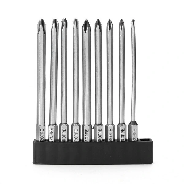 Broppe 9pcs 100mm Magnetic Hex Bits | Cross Head Screwdriver Set - Image 2