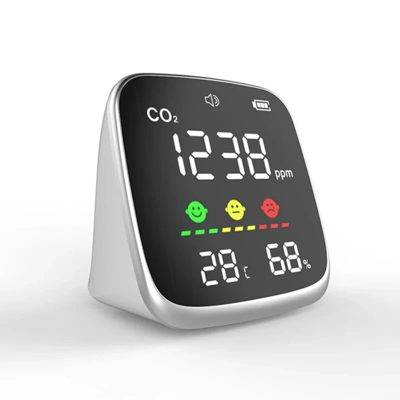 CO2 Meter with NDIR Sensor - Digital Air Quality Monitor for CO2, Temperature & Humidity - Image 2