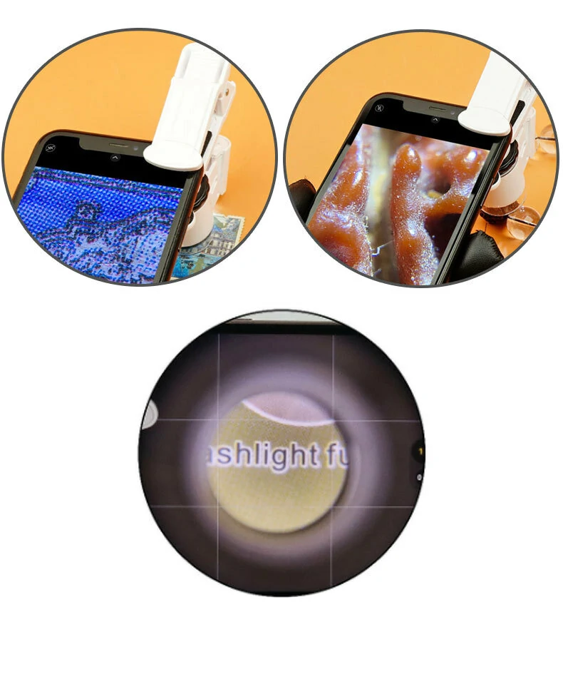 ChuDa 9882AW Mobile Phone Microscope Clip - 45x Magnification with Dual LED & UV Light - Image 2