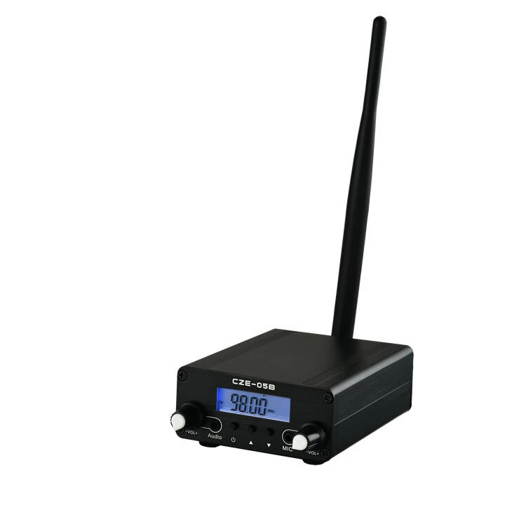 CZERF CZE-05B 0.5w Mini Audio Amplifier | FM Transmitter 76-108MHz | PLL Stereo LCD Black - Image 2