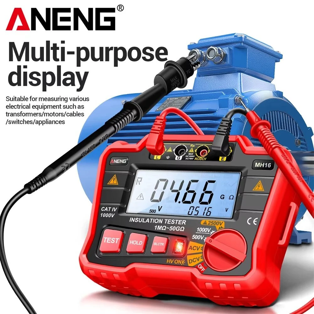 ANENG MH16 Digital Multimeter | 500V/1000V/2500V Insulation Tester - Image 5