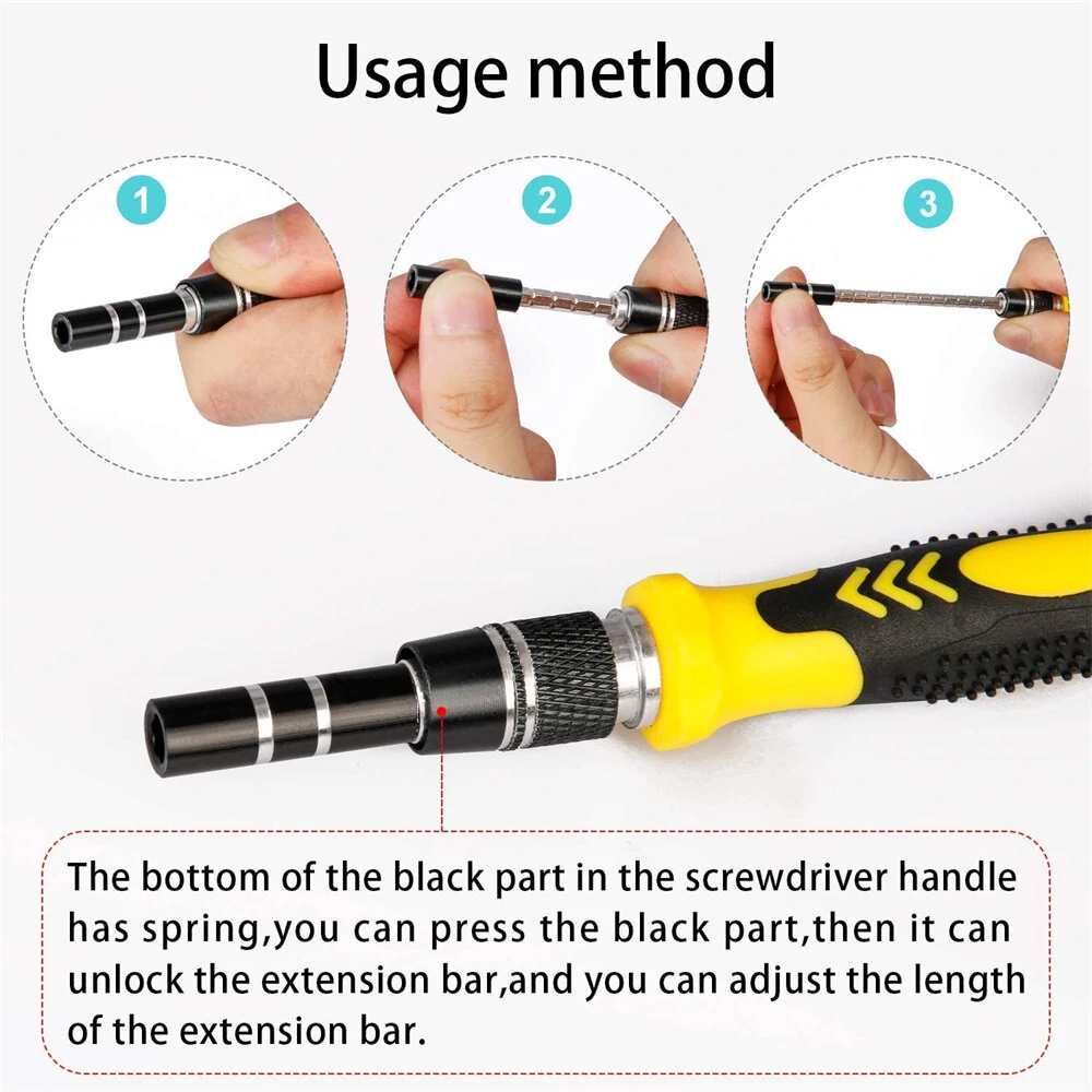 Professional Screwdriver Set - 115 in 1 Precision Magnetic Repair Kit | Compatible with Cell Phone & Computer - Image 4