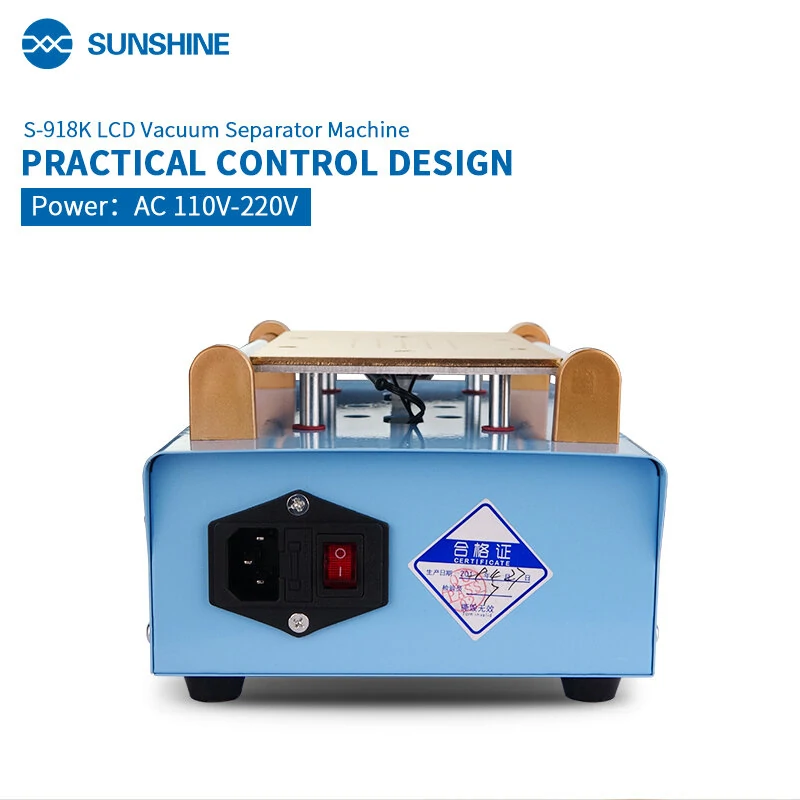 SUNSHINE SS-918k Vacuum Separator Machine | Built-in Pump & LCD Touch Screen | Max 8.5 Phone Repair Tool - Image 4