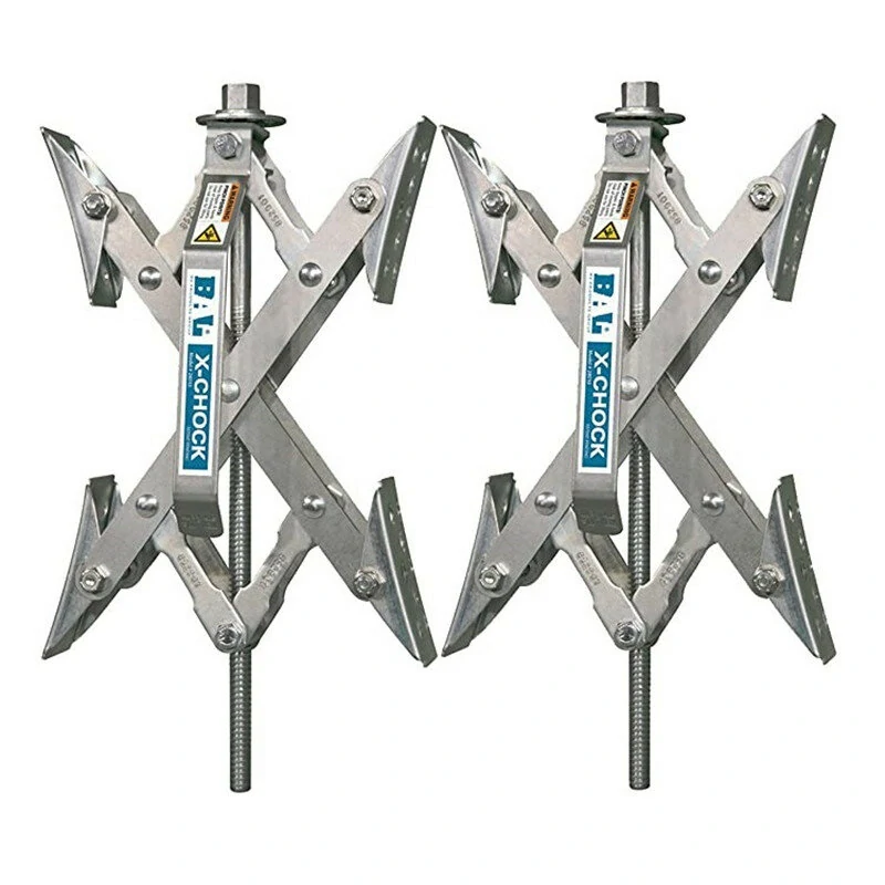 X-Shaped Wheel Chock Stabilizer | Drill Adjust for Tandem-Axle RV & Trailer | Tire Locking Stop for Camping - Image 2