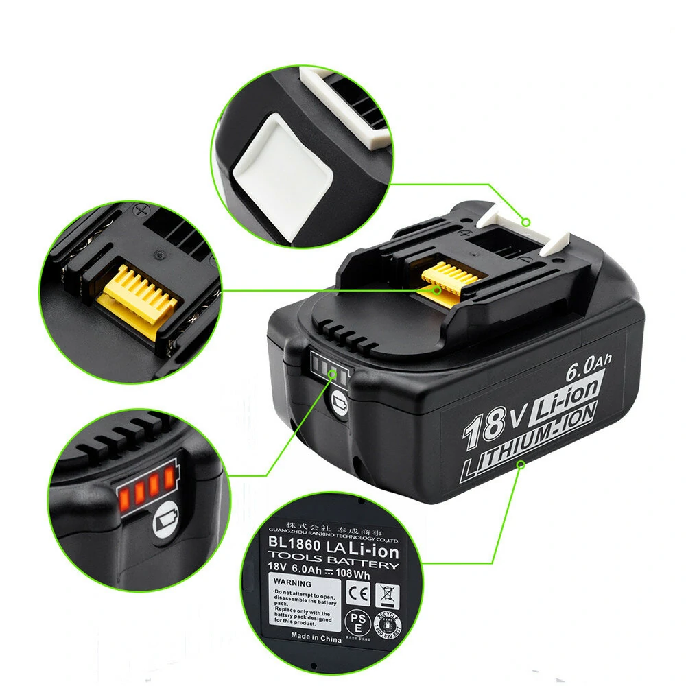 Drillpro 18V Li-ion Battery - 3.0/4.0/5.0/6.0Ah Compatible with Makita - Image 5
