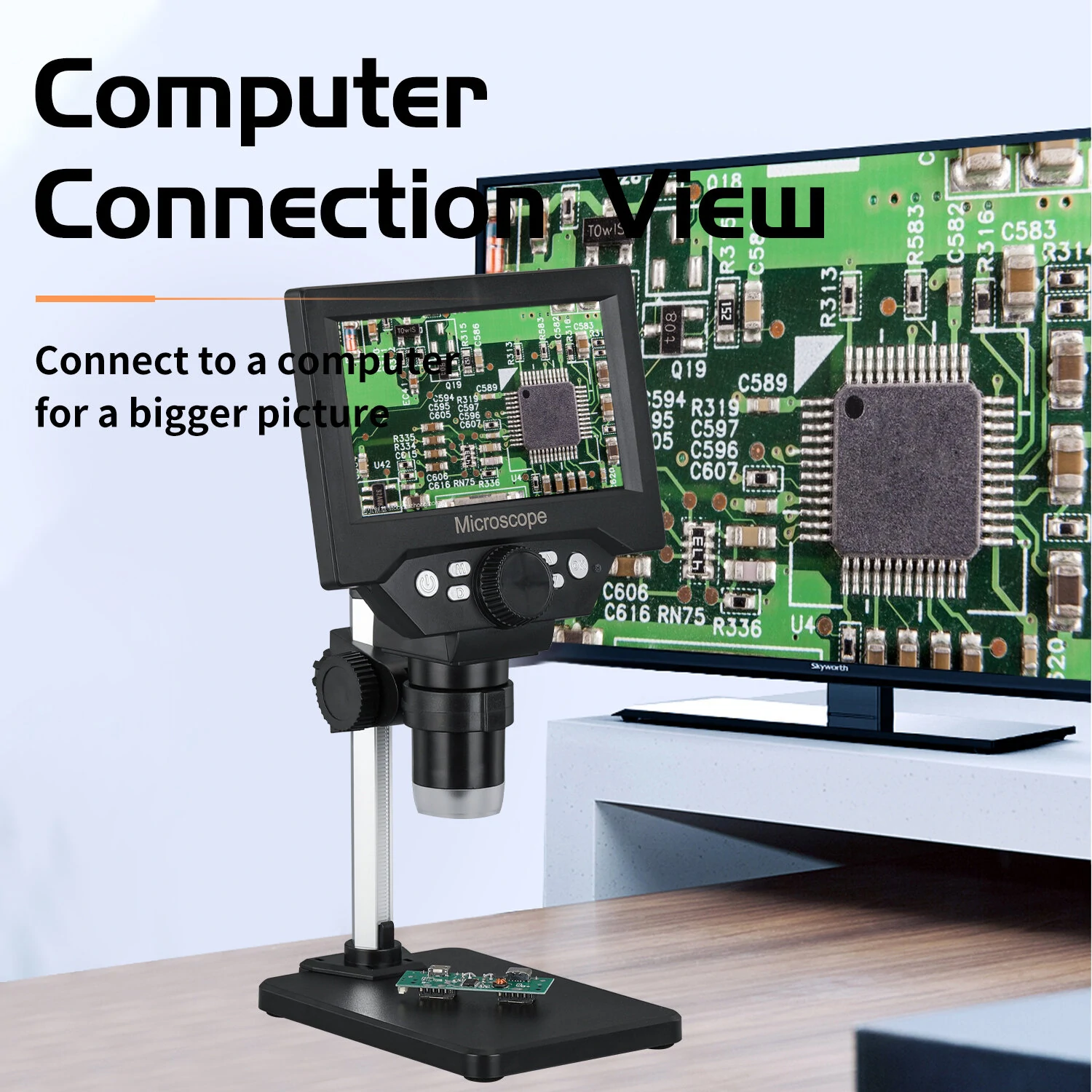 G5 G1000 Digital Microscope | 5.5 HD 1000X Magnification | Portable for Soldering & Phone Repair - Image 3