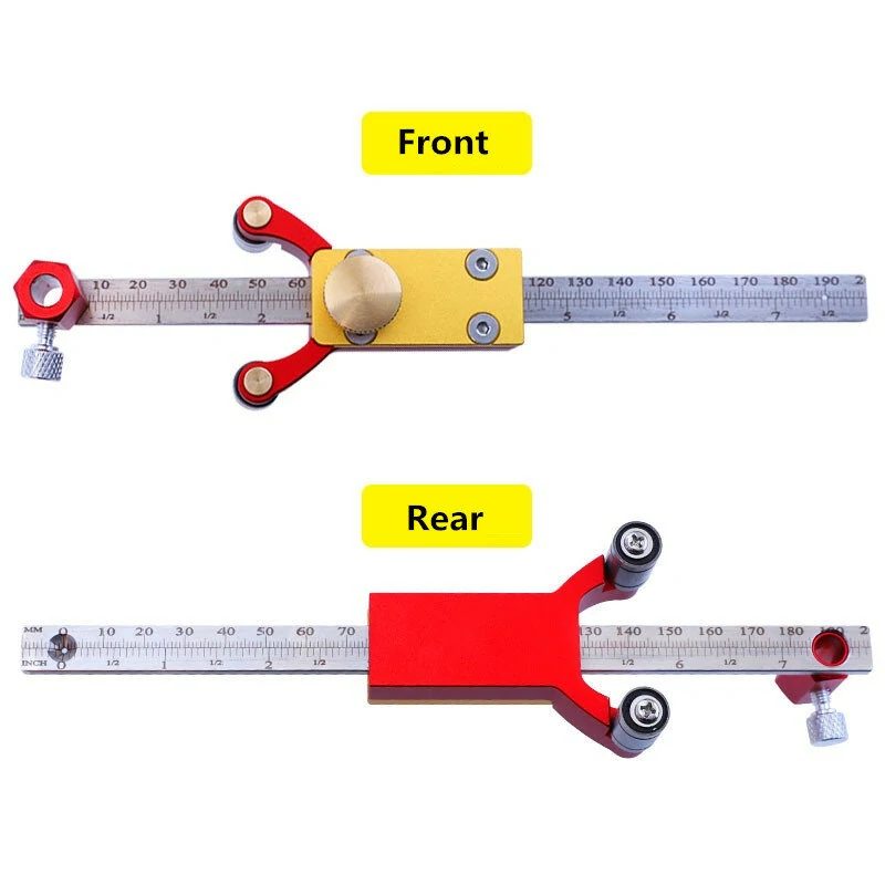 3 in 1 Multi-function Scribe Ruler | 0-140mm Height Gauge for Woodworking DIY - Image 4