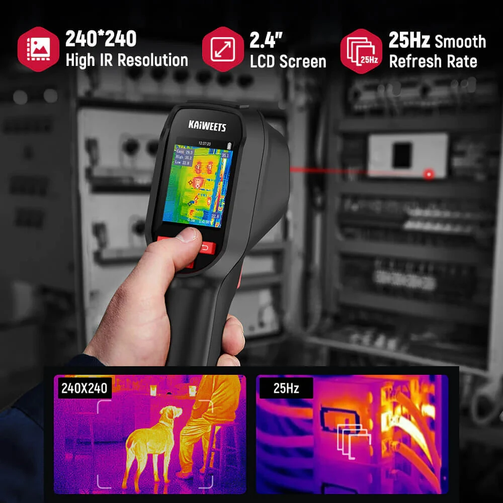 KAIWEETS KTI-200 Thermal Camera | 240x240 IR, 50° FOV, Laser Targeting - Image 2