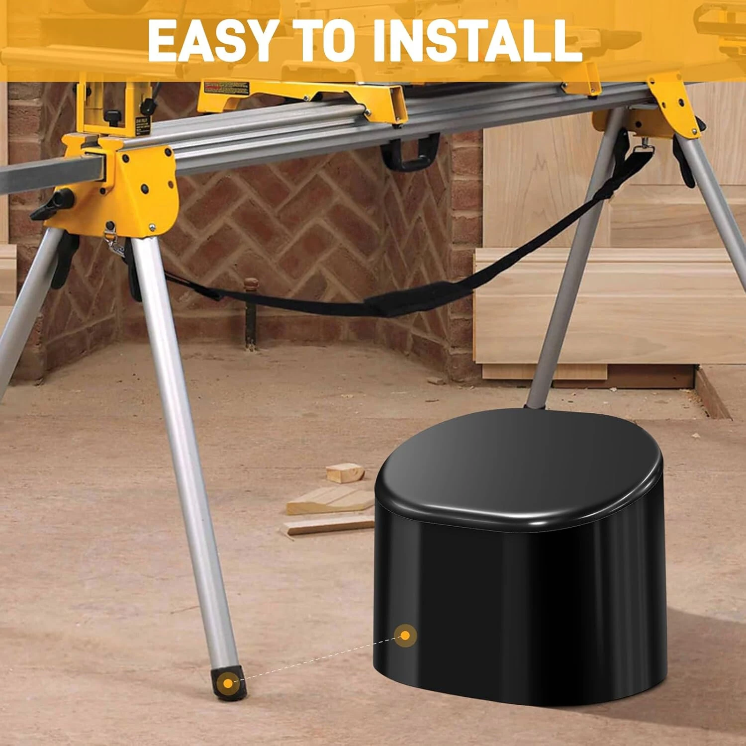 Dewalt DWX723 DWX724 DWX725 Miter Saw Stand Feet | Upgraded Rubber Base Replacement - Image 4
