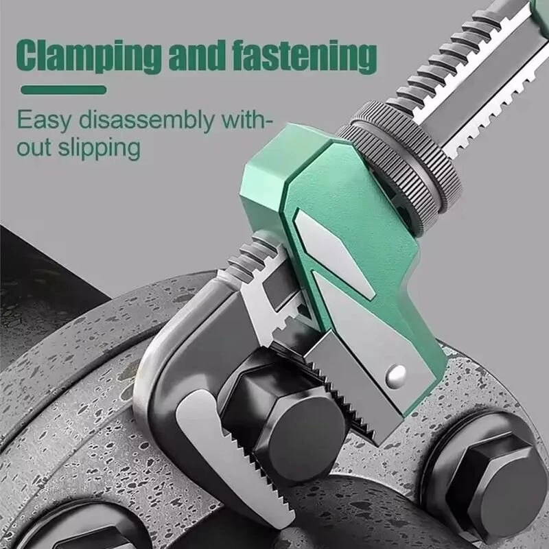 Heavy Duty Right Angle Wrench - 80mm Jaw High Carbon Steel - Non Slip Plumbing Tool - Image 5