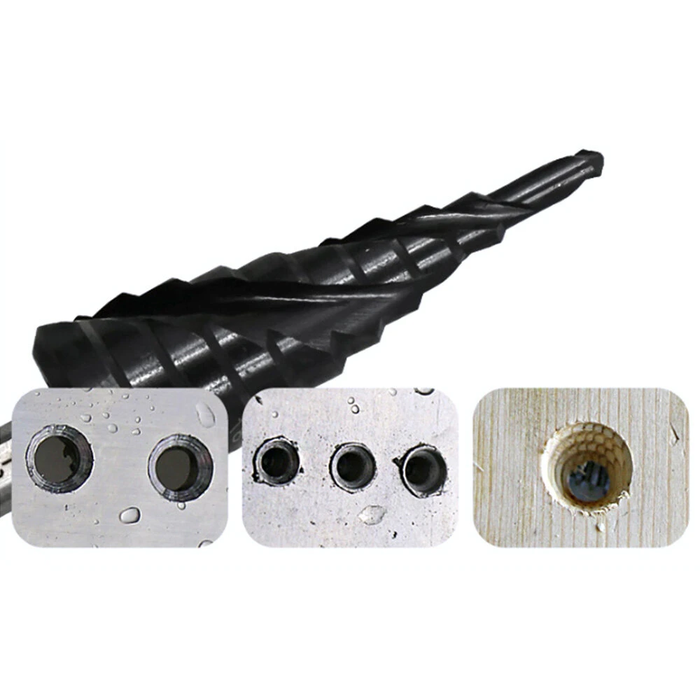 Drillpro 3 Flute Step Drill Bit 4-12mm & 5-23mm | TiAlN Coated M35 Cobalt - Image 2