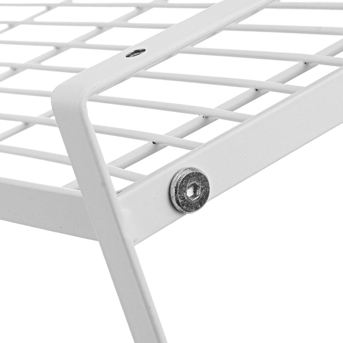 White Standing Rack - Countertop Storage Organizer for Kitchen & Bathroom - Image 4
