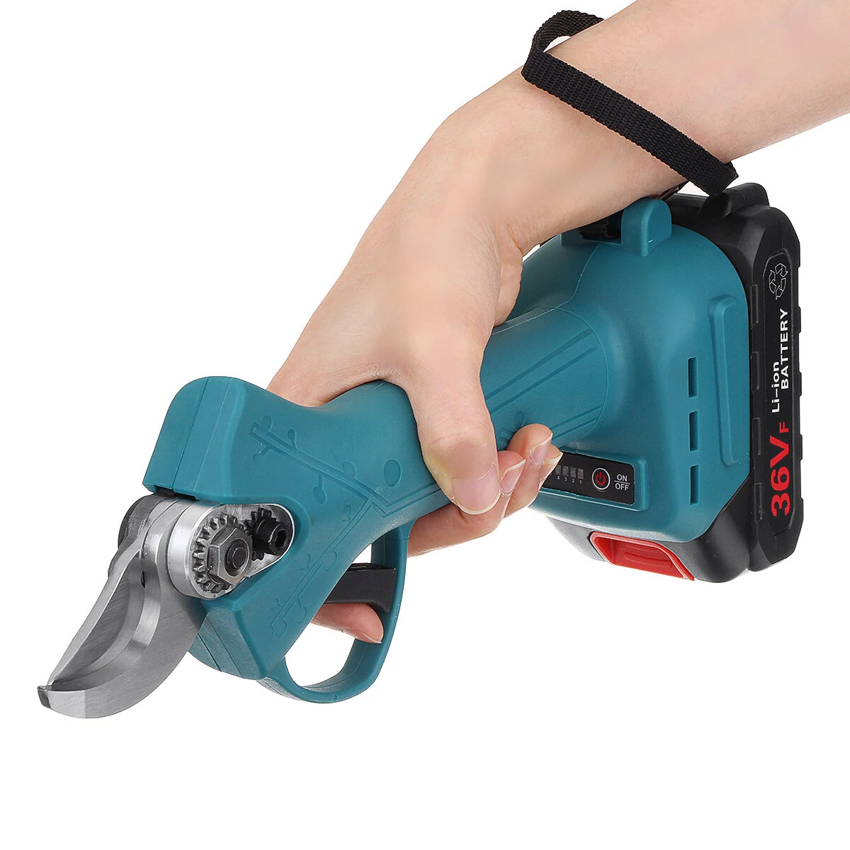 21V Cordless Electric Pruning Shears - 30mm Cut | Portable Secateurs w/ Battery - Image 4