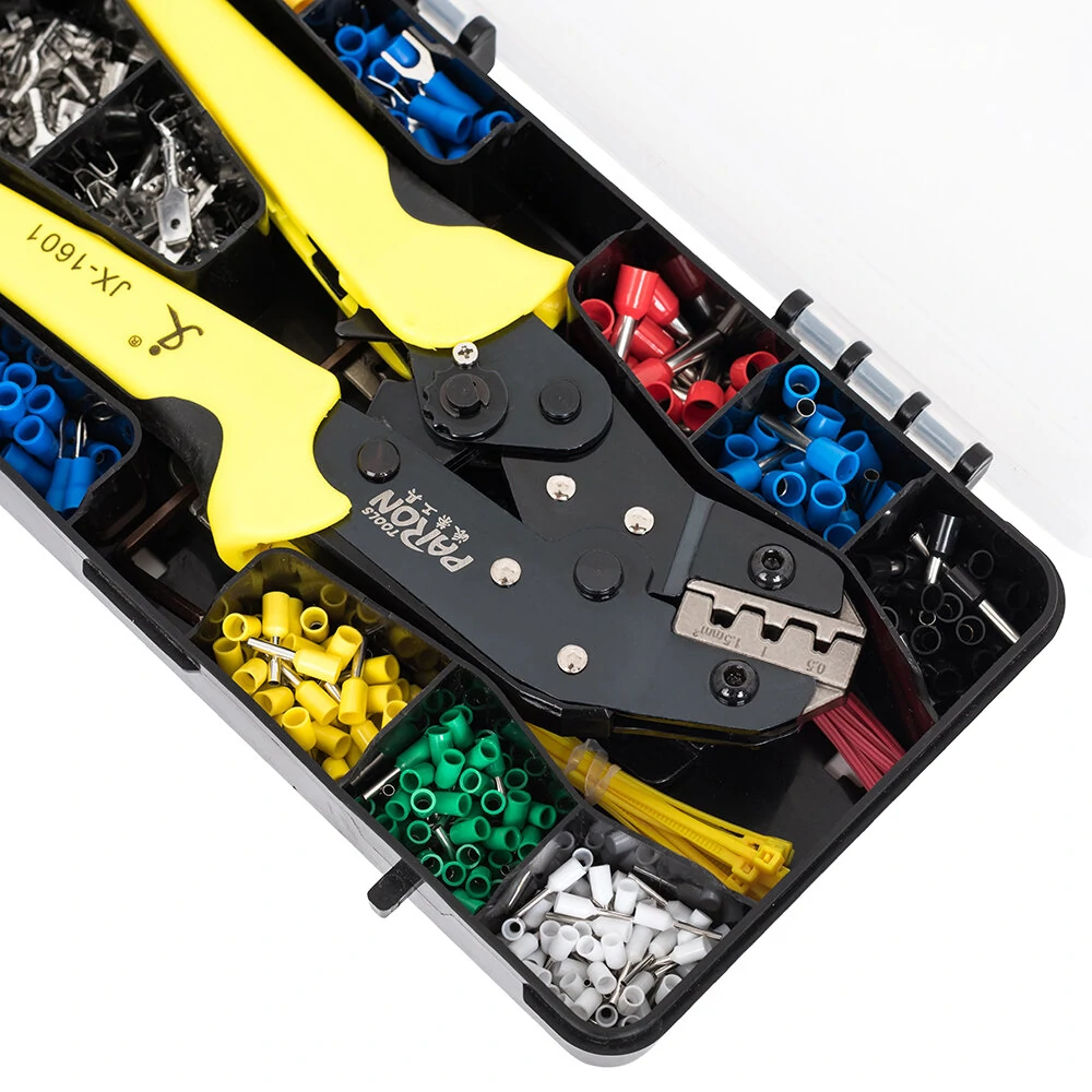 Paron JX-M5S 5-in-1 Ratchet Crimper Tool Kit with 450 Terminals | Tube Type - Image 2